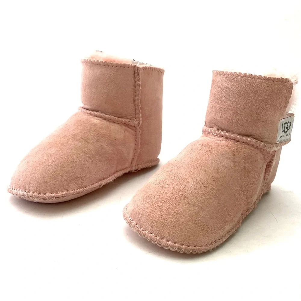UGG Toddler Baby Erin Powder Pink Sheepskin/Suede Slippers